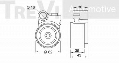 TREVI AUTOMOTIVE td1360 -  Натяжной ролик, ремень ГРМ